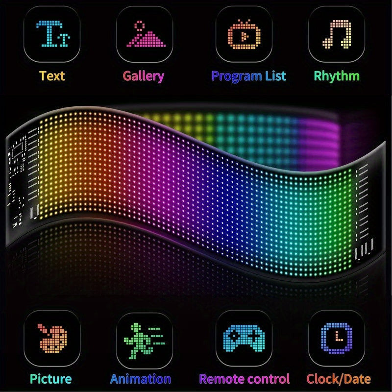 Többnyelvű Autó LED Matricás Pixel Panel (1 kijelző + 1kábel )