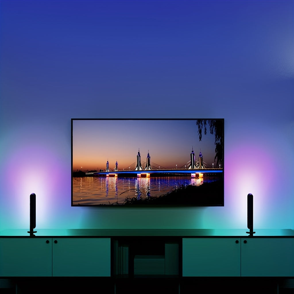 1 készlet Intelligens LED Fénysáv RGB megvilágítással