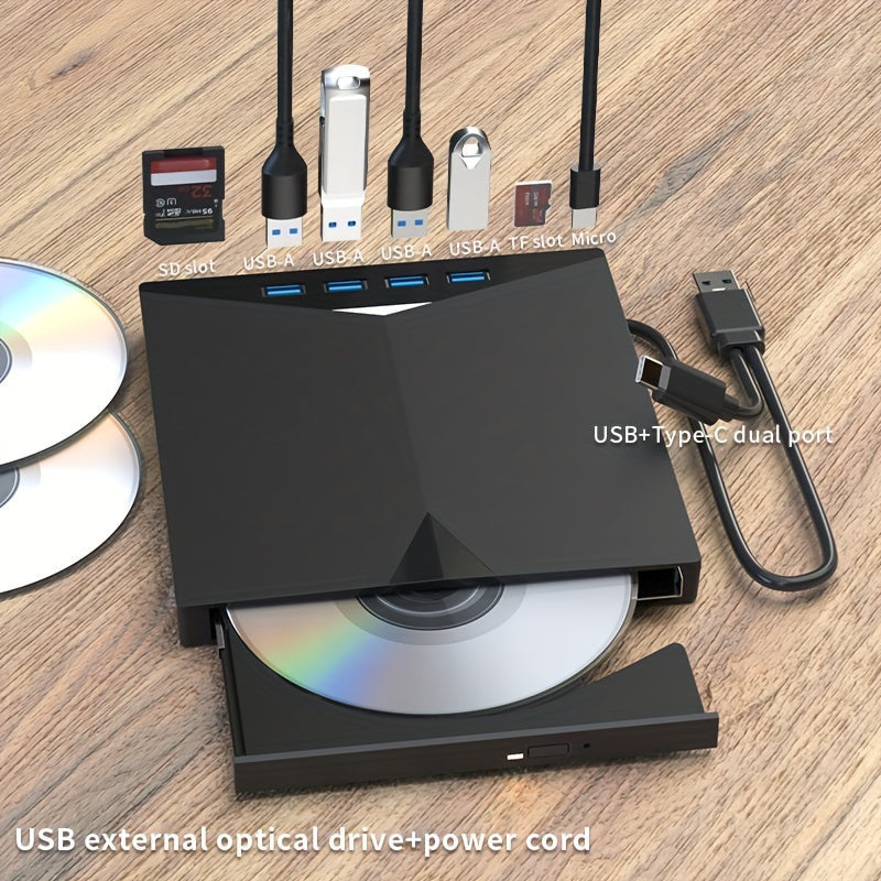 7-az-1-ben USB 3.0 Hordozható CD/DVD Meghajtó