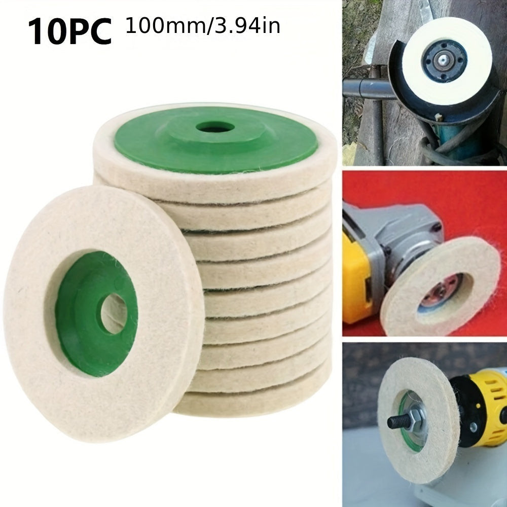 10 db 100 mm-es filc polírozópárna sarokcsiszolókhoz