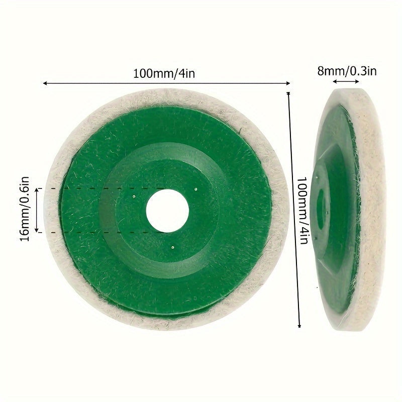 10 db 100 mm-es filc polírozópárna sarokcsiszolókhoz