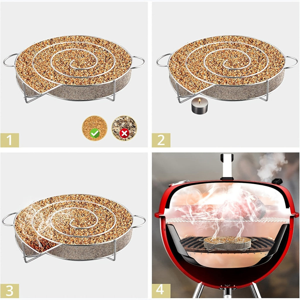 Fém hideg füstölő BBQ-hoz