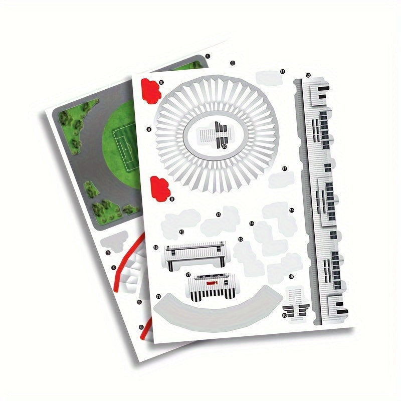 Kreatív 3D-s papírból készült stadion puzzle
