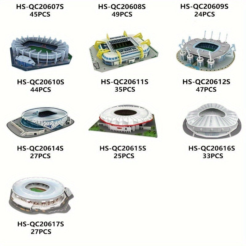 Kreatív 3D-s papírból készült stadion puzzle