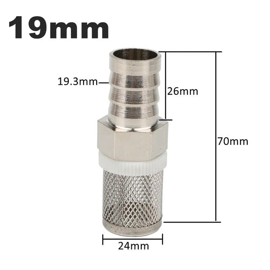 8–20 mm tömlőszűrő – Rozsdamentes acél hálós szűrő, öntözéshez, autómosáshoz, akváriumhoz, vízszivattyú szűréshez.