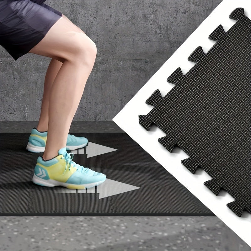 46 fekete EVA egymásba illeszkedő fitnesz szőnyegek Barna/EVA-Keresztminta-46 darab