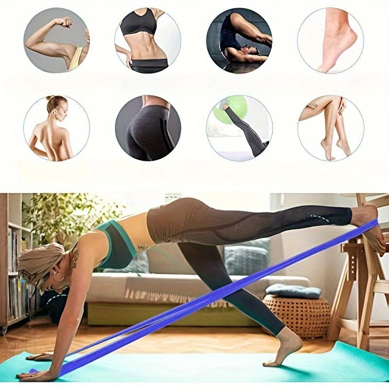 3 db jóga ellenállás szalag készlet, TPE elasztikus szalagok 4 ellenállási szinttel, sport gyakorlati felszerelések fitneszhez, jóghoz, pilateshez, erősítő edzéshez