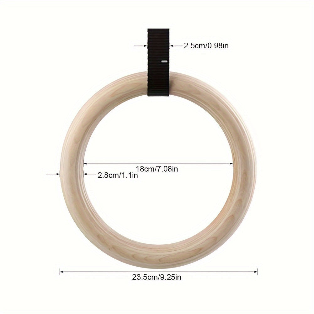 Fa gyűrűk húzódzkodáshoz és erőnléti edzéshez 28 Mm-es Akasztógyűrű + 2,5 Cm-es Heveder