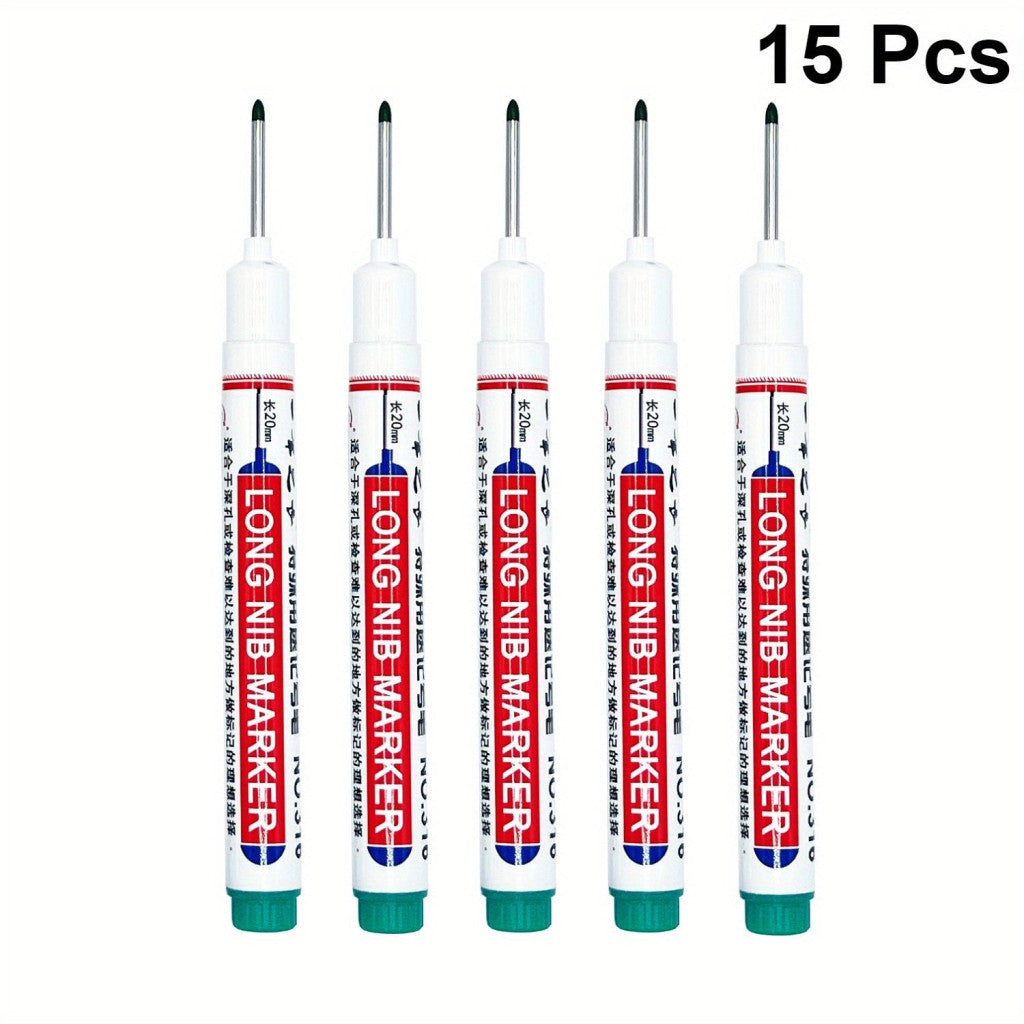 15 db hosszú hegyű jelölő Zöld - 15 Db