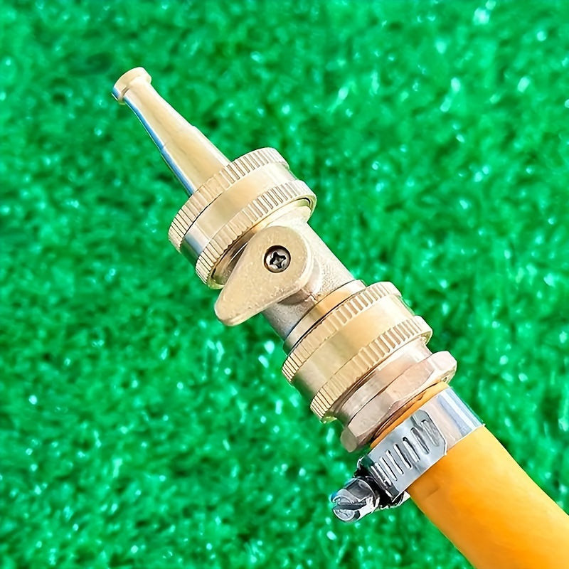 5 cm-es nagynyomású víztömlő fúvóka réz zárószeleppel, 3/4" menettel, 2db-os készlet