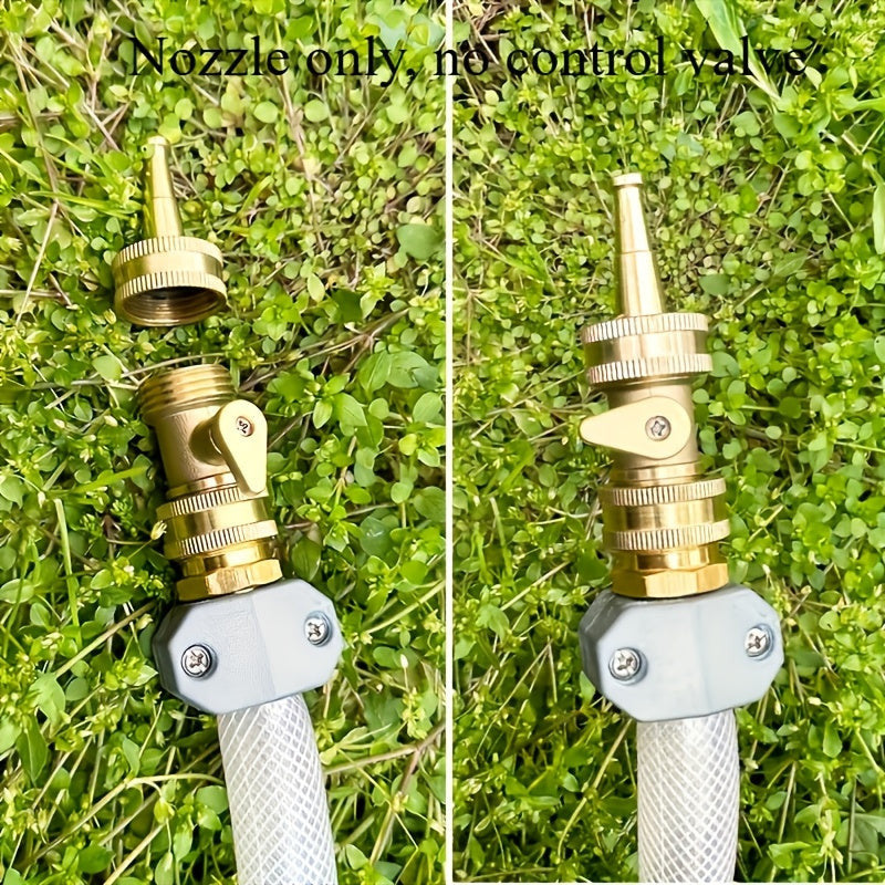 5 cm-es nagynyomású víztömlő fúvóka réz zárószeleppel, 3/4" menettel, 2db-os készlet