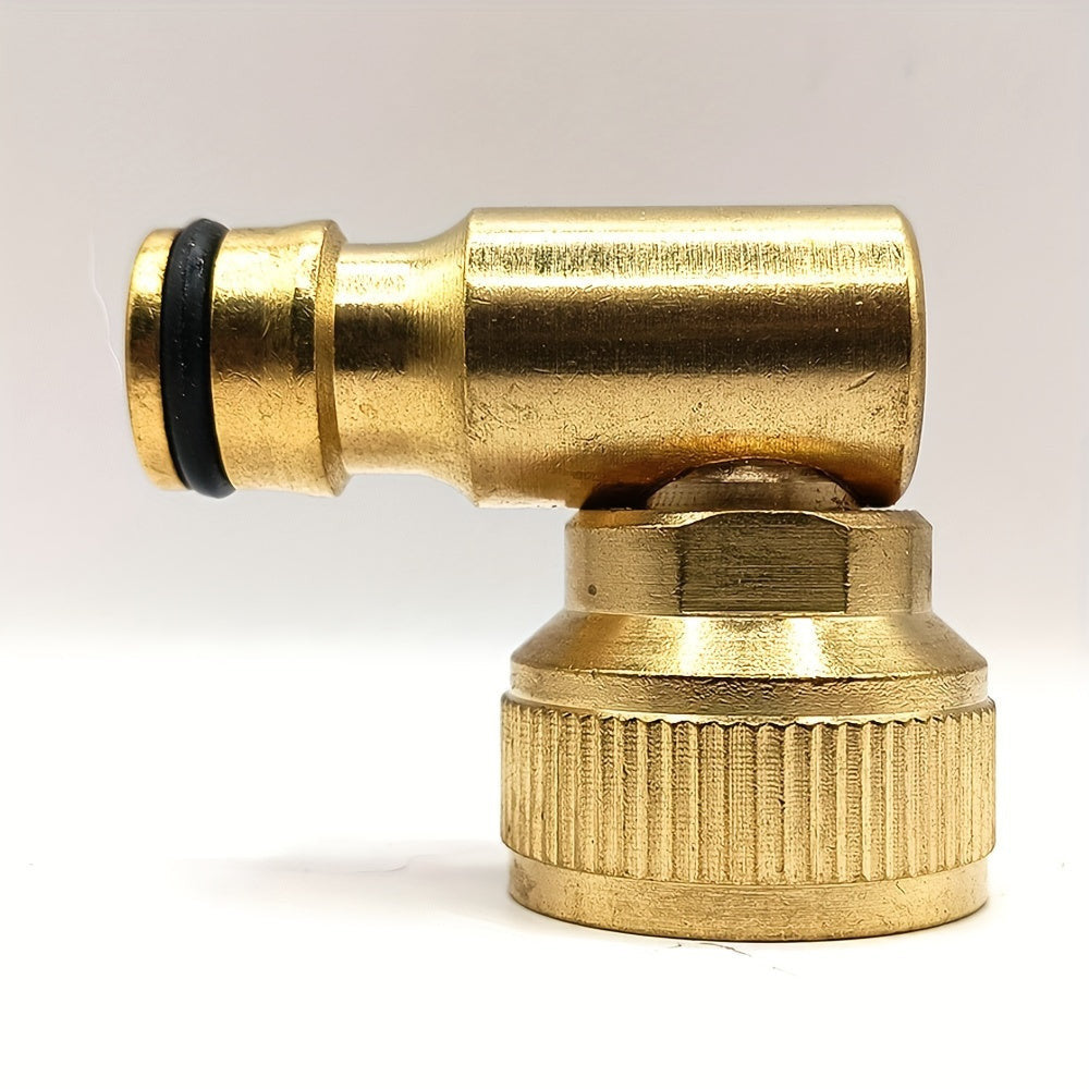 Réz 90°-os csatlakozó, 3/4" menetes, kerti öntöző csőadapter
