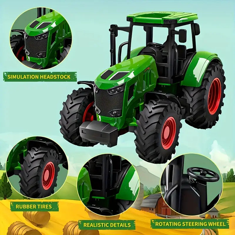 1/24 Méretarányú Vékonykerekű Játék Traktor