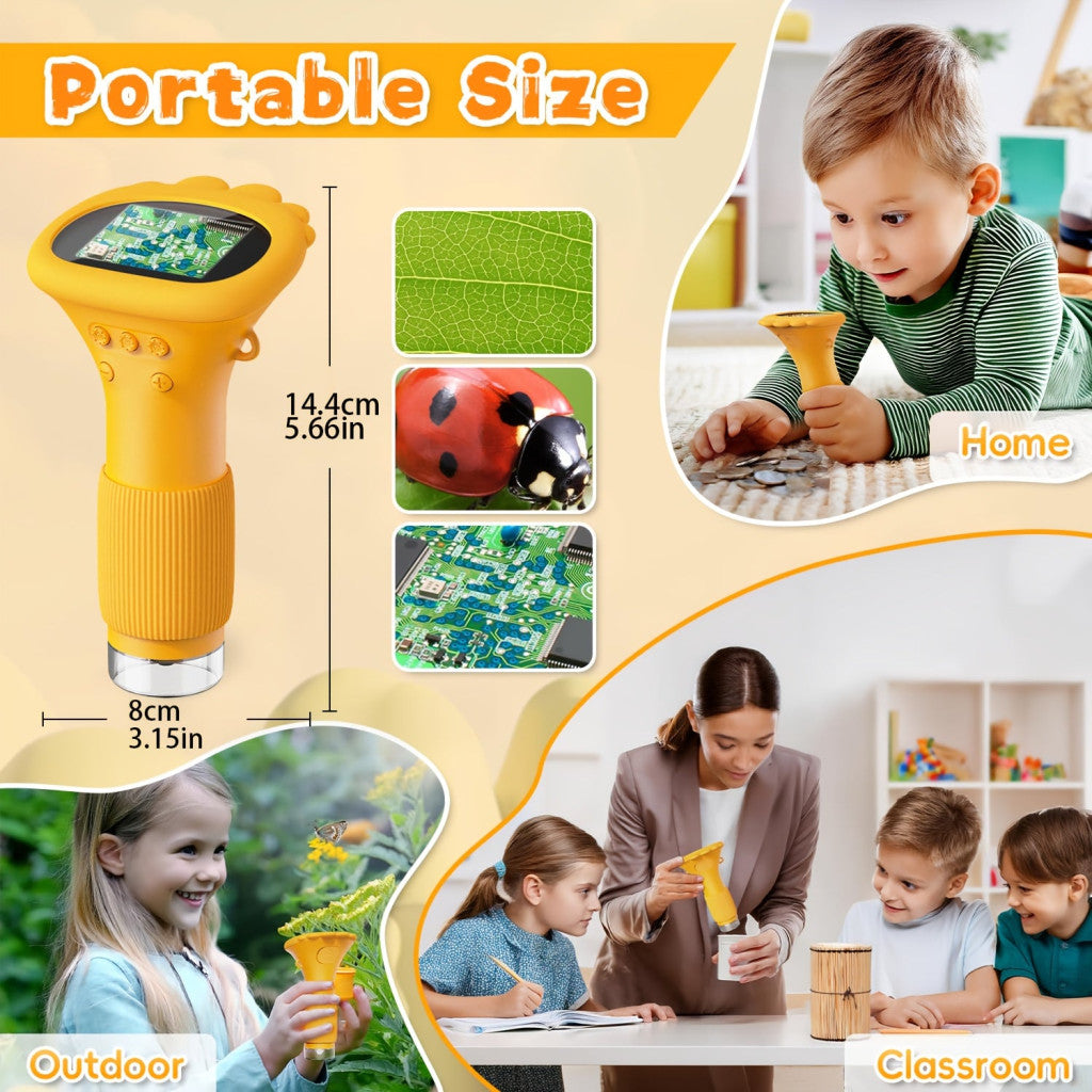 1000× Kézi Digitális Mikroszkóp –  IPS Kijelző, USB Kamera