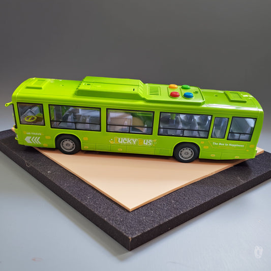 30 cm-es Dupla Ajtós Játékbusz Fénnyel és Hanggal