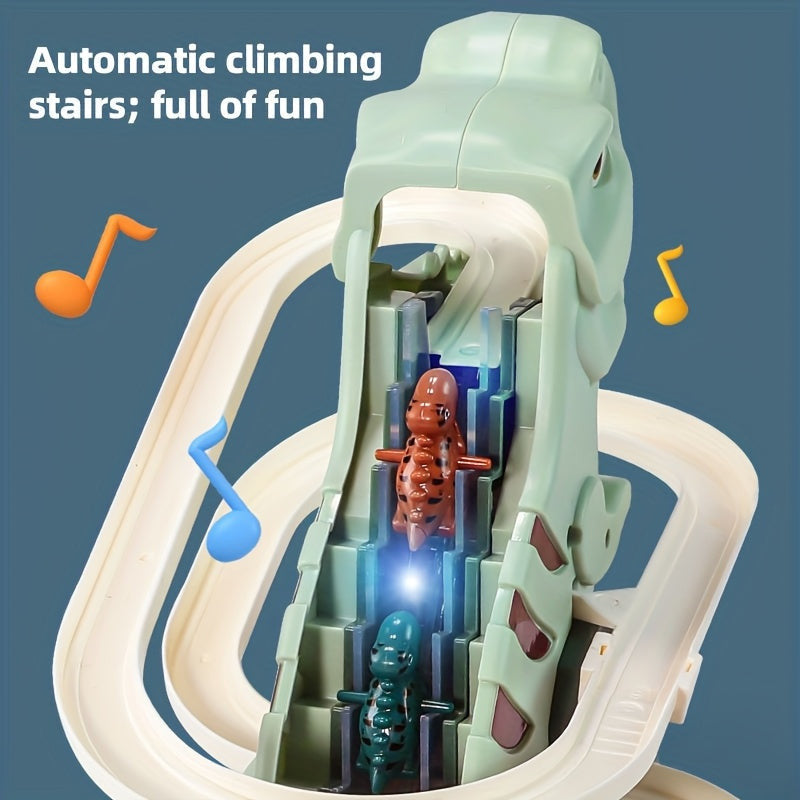Dinoszaurusz mászócsúszdás játék 3 db autóval