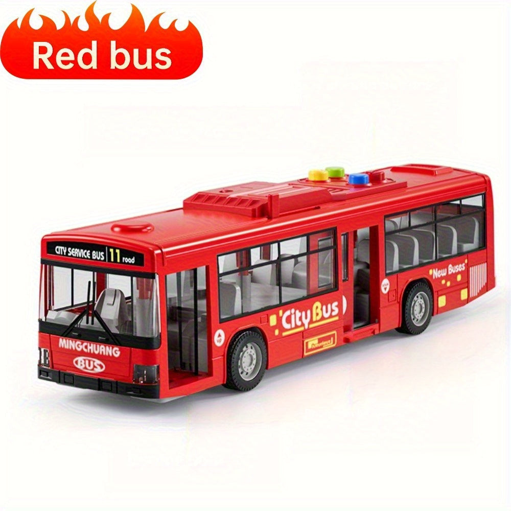 30.48 cm-es piros és kék dupla ajtós busz