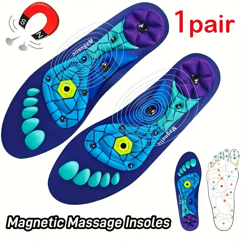 1 pár mágneses akupresszúr talpbetét - Ergonomikus ívtartó, puha, rugalmas