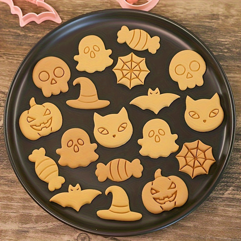 8 darabos Halloween Süteményszaggató kiszúró Készlet