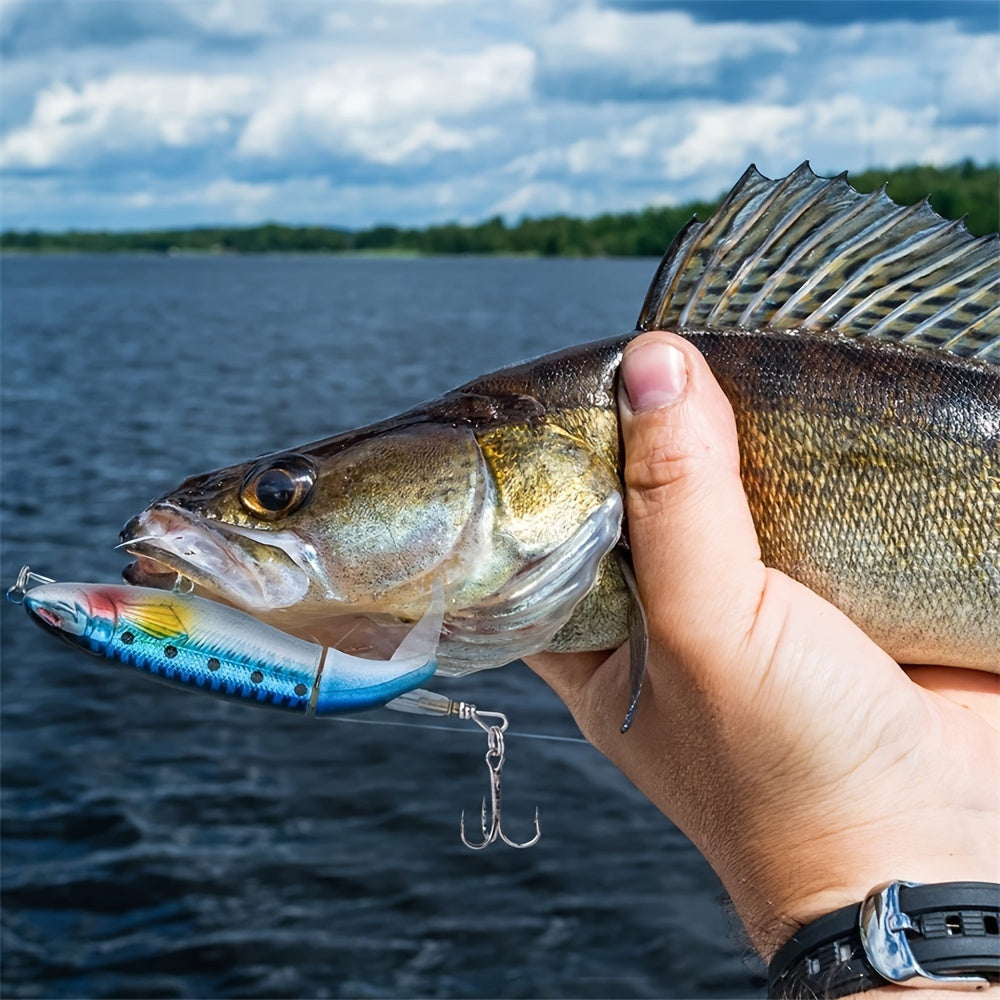 Topwater horgászcsali 2 háromszögű horoggal