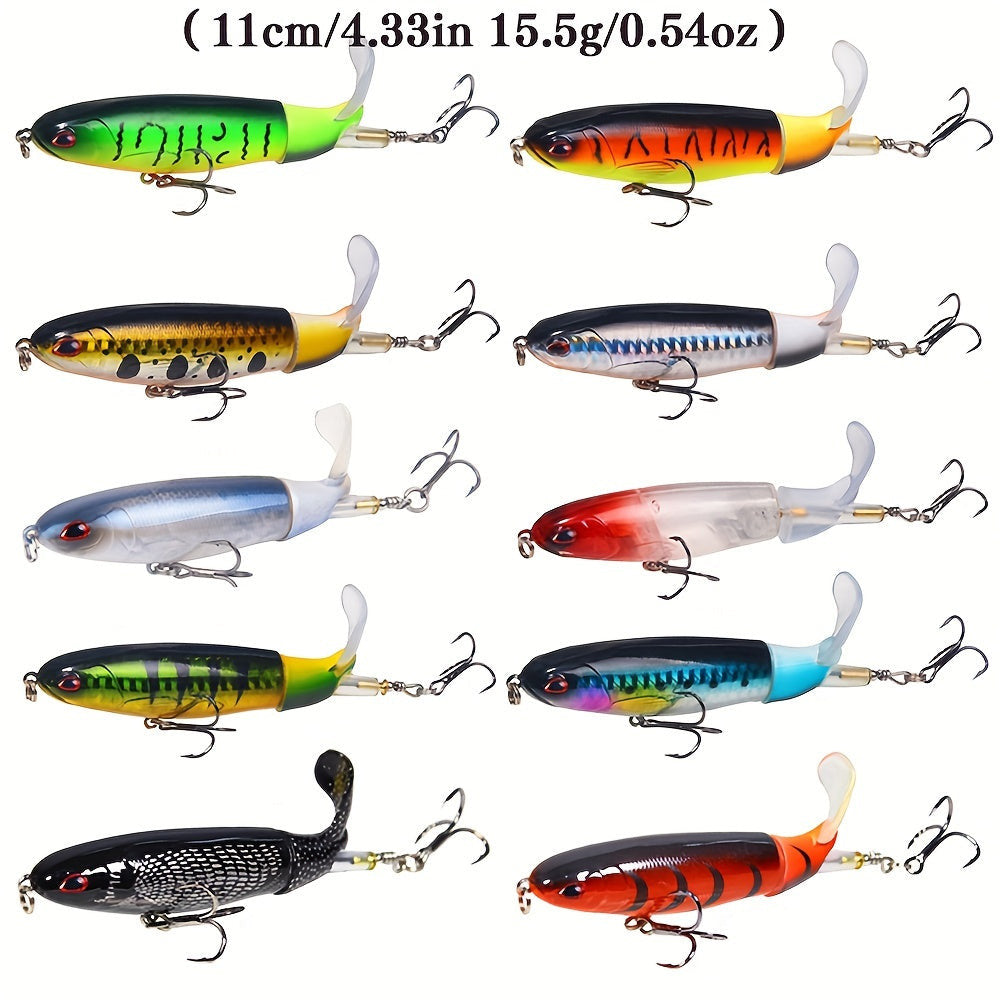 Topwater horgászcsali 2 háromszögű horoggal