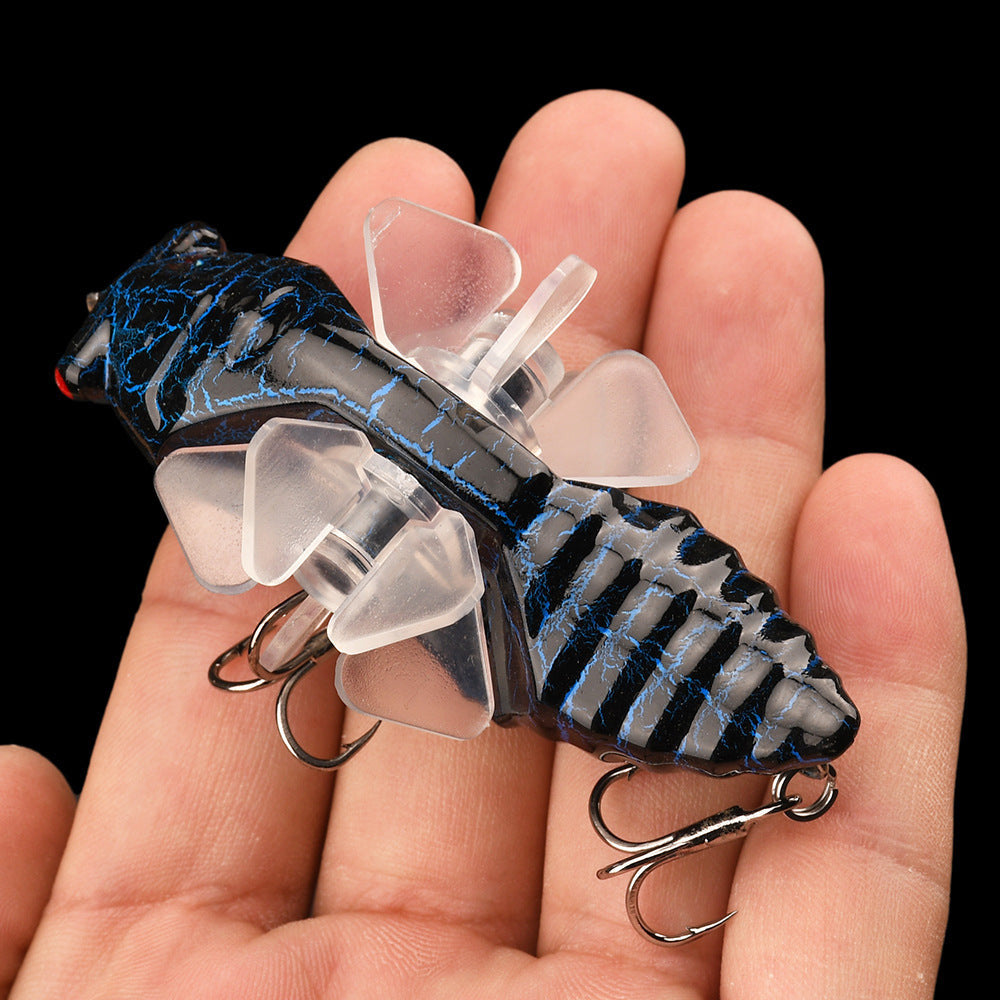 Bionic Cicada Hard Fish Csali - Spinning horgászcsali propelleres háromszögű horoggal