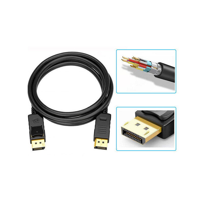 DisplayPort Kábel 1.8 m – DP 1.2 Video és Audio Átvitellel, Full HD / 4K Kompatibilis