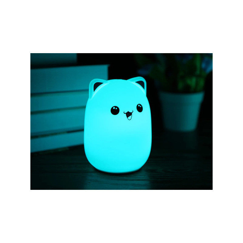 RGB távirányítós LED macska éjszakai fényző - távirányítós RGB LED macska éjszakai lámpa