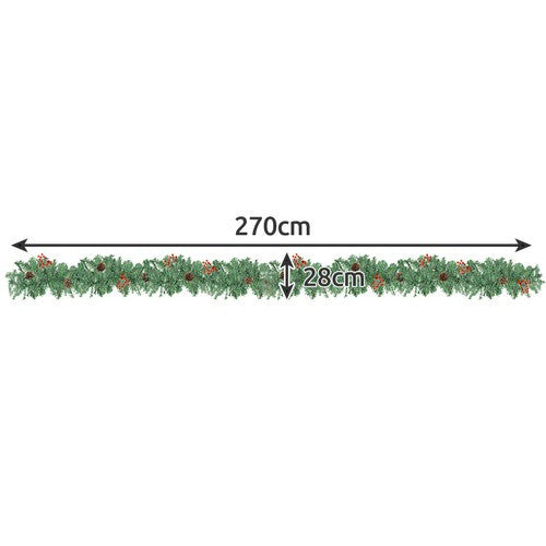 Karácsonyi füzér 2,7 m LED fényekkel Ruhhy 22322