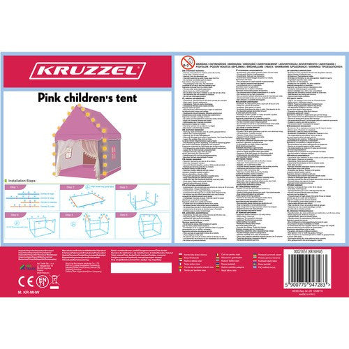 Gyermek sátor - rózsaszín Kruzzel 22653