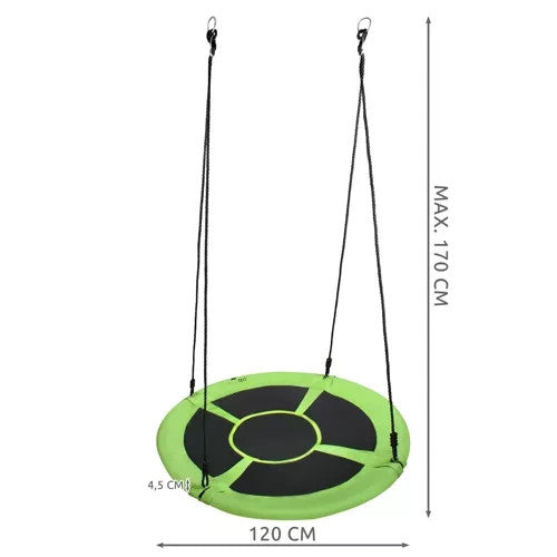 Hinta gólyafészek 100 cm zöld-fekete 23514
