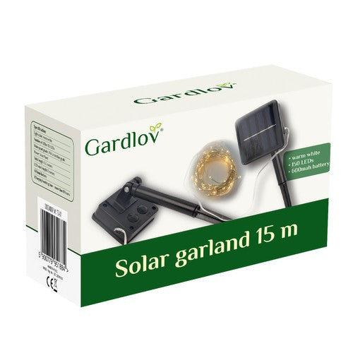 Napelemes fényfüzér 15m IP44 Gardlov 24007