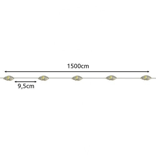 Napelemes fényfüzér 15m IP44 Gardlov 24007