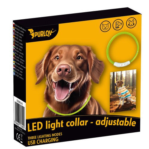 LED világító nyakörv - állítható Purlov 24200
