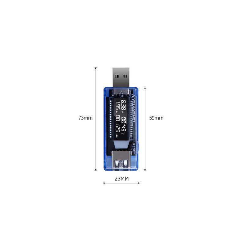 USB töltőáram mérő és feszültségmérő - digitális voltmérő és ampermérő