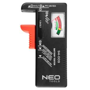 NEO TOOLS Akkumulátor és elemteszter, 1,5-9V-ig 94-009