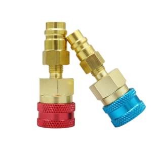 R1234Yf gyorscsatlakozó adapter készlet, R1234Yf–R134A csöves adapter magas és alacsony nyomáshoz