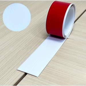 5,1 cm széles öntapadós padlóösszekötő elválasztó csík laminált és vinyl padlóhoz, faerezet mintával Fehér