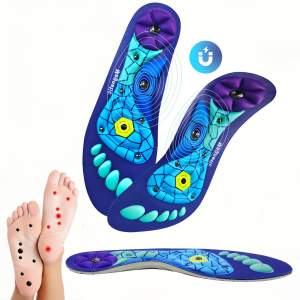 1 pár mágneses akupresszúr talpbetét - Ergonomikus ívtartó, puha, rugalmas