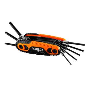 NEO TOOLS Torxkulcs készlet, összecsukható, T9-T40 8db 25 év garanciával 09-573