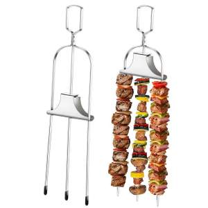 14 hüvelykes rozsdamentes acél BBQ grill nyárs