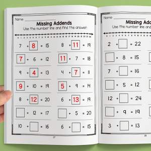 32 oldalas interaktív matematikai gyakorlófüzet fiataloknak – összeadás és kivonás gyakorlása