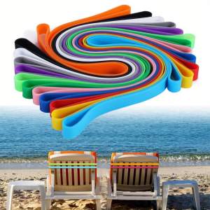 6 db vastagabb szilikon törölközőszalag strand székekhez